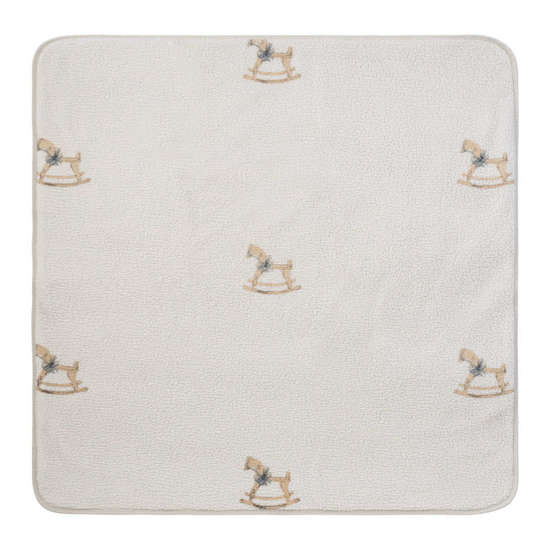 Kipp Baby Blue Rocking Horse Blanket