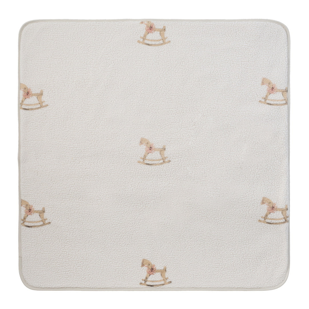 Kipp Baby Pink Rocking Horse Blanket