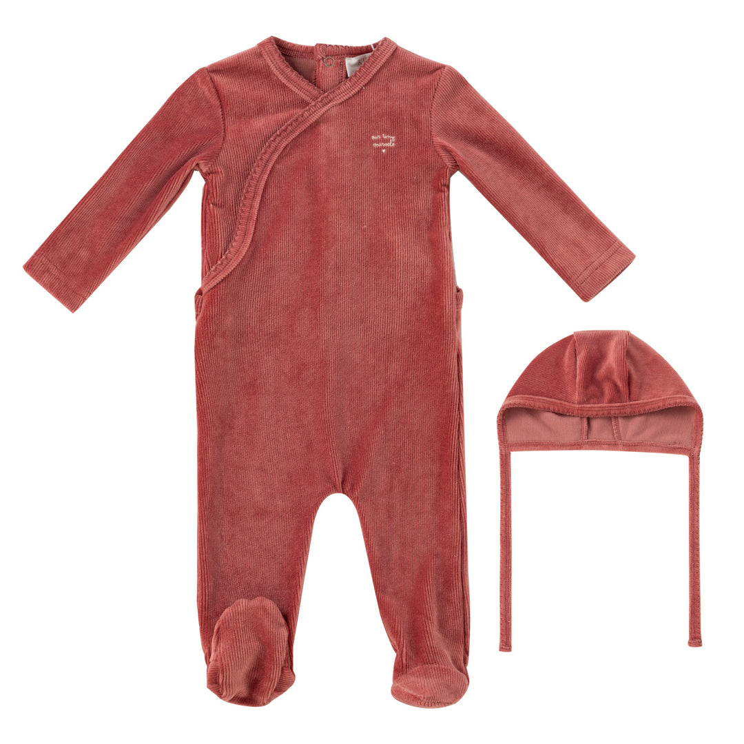 Kipp Baby Rose Tiny Miracle Footie + Bonnet