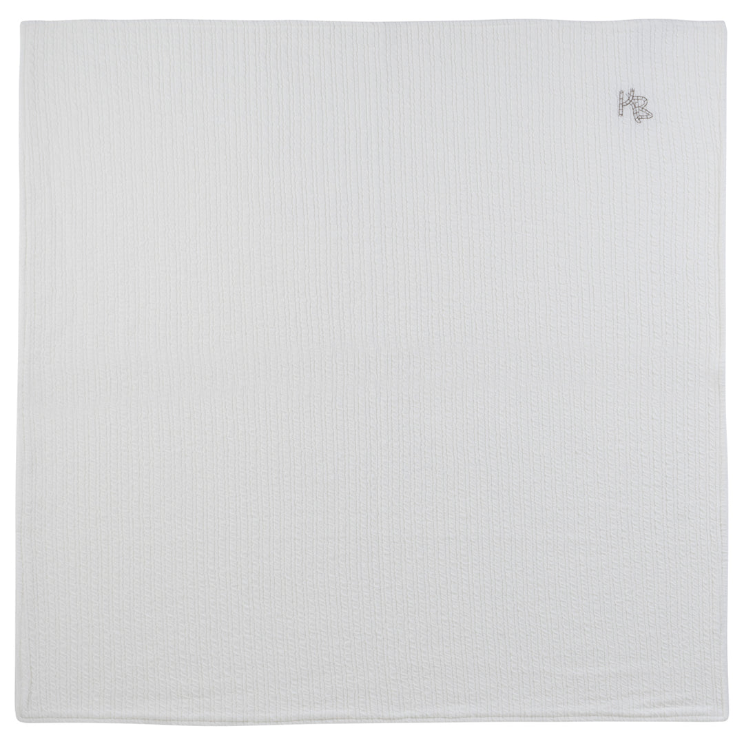 Kipp Baby White Cable Knit Blanket
