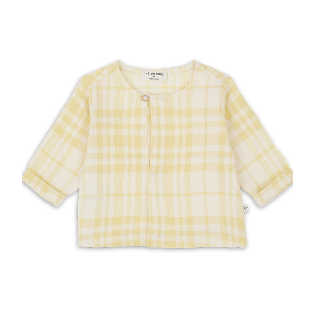 1+ in the family Ter Shirt Soft Cotton Kids Button Front Shirt Lightweight Design