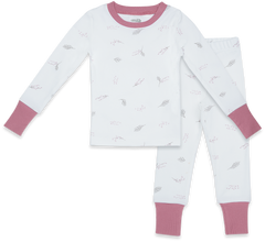 Milk Denmark Girls Cuff Pajamas – Organic Cotton Two-Piece Sleep Set