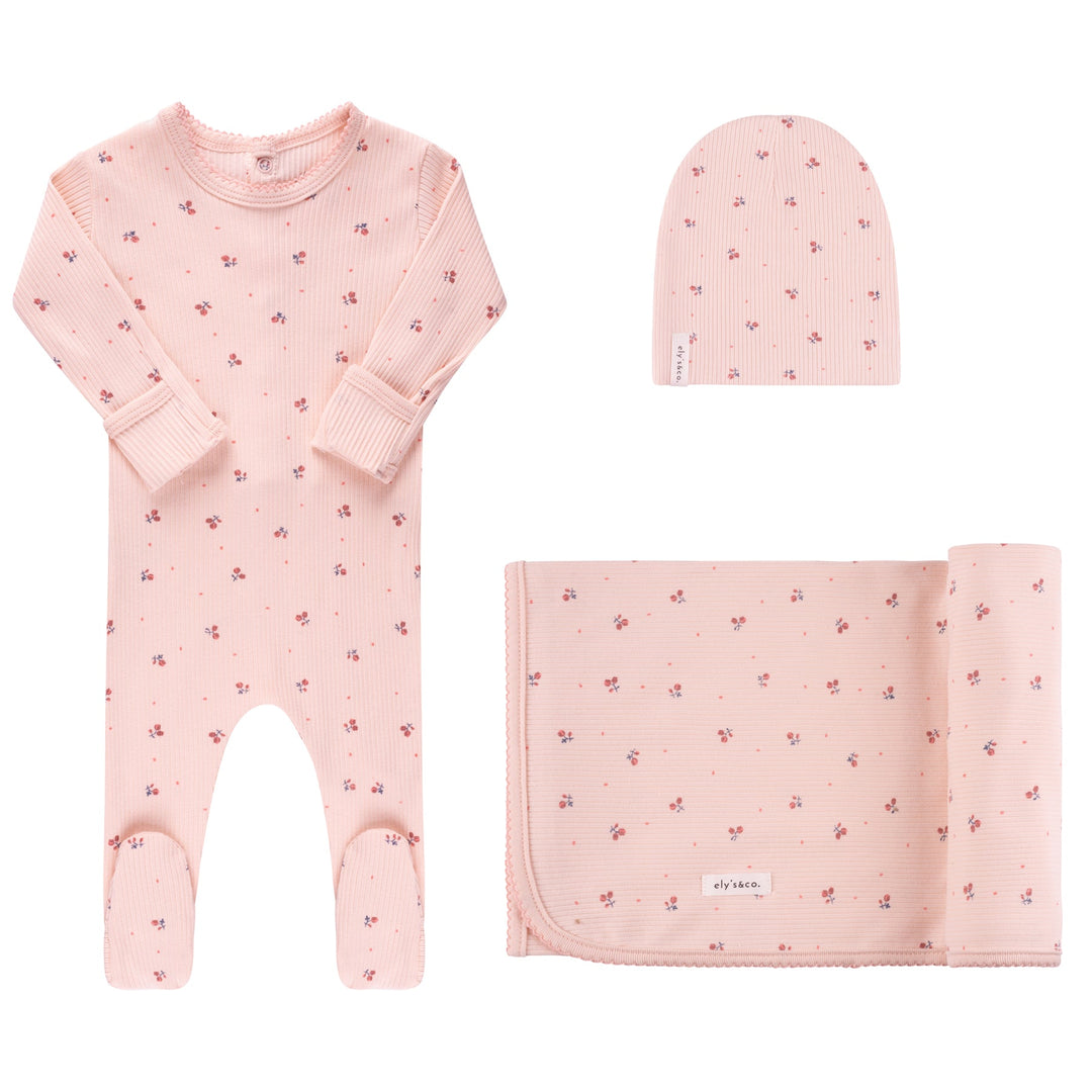 Ely's & Co Ribbed Tulip Pink - 3 Pc Giftbox