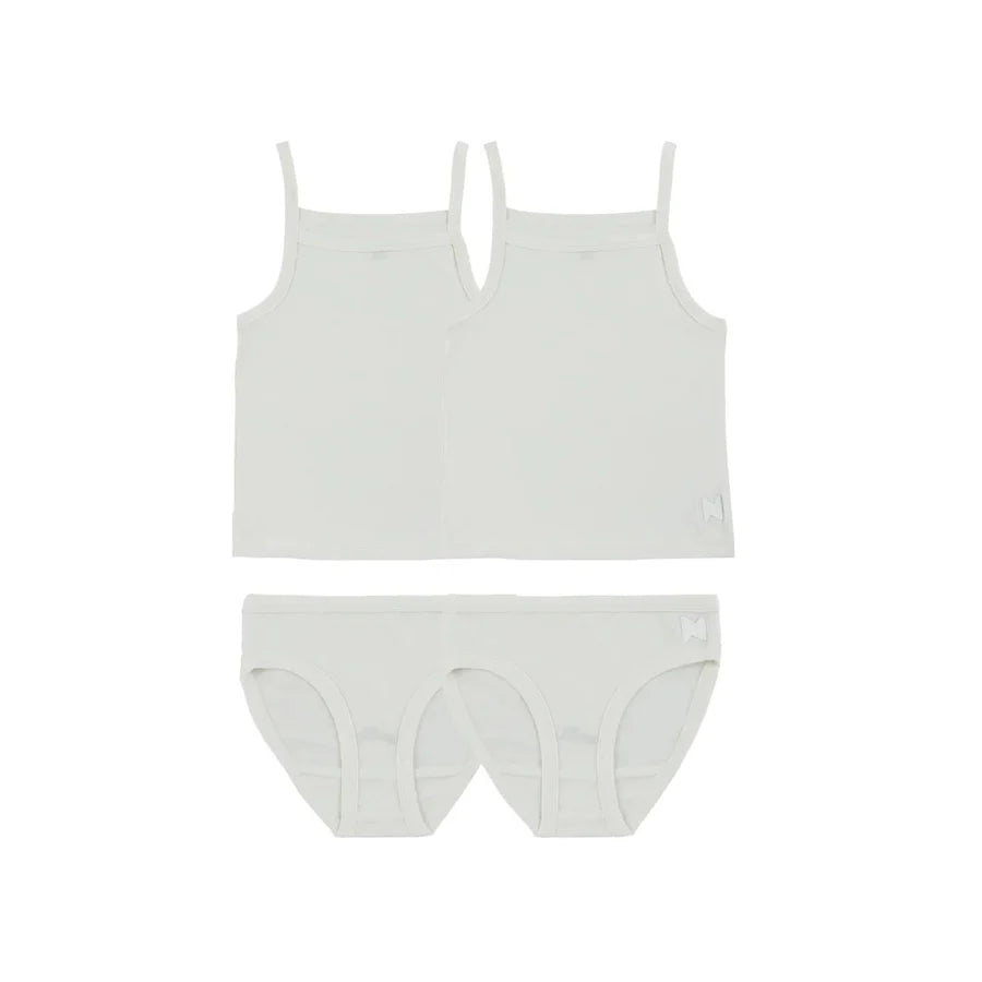 Noggi Girl White Bamboo Cotton 2 Set