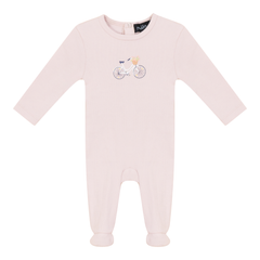 Puddles Primrose Bike Chest Print Footie
