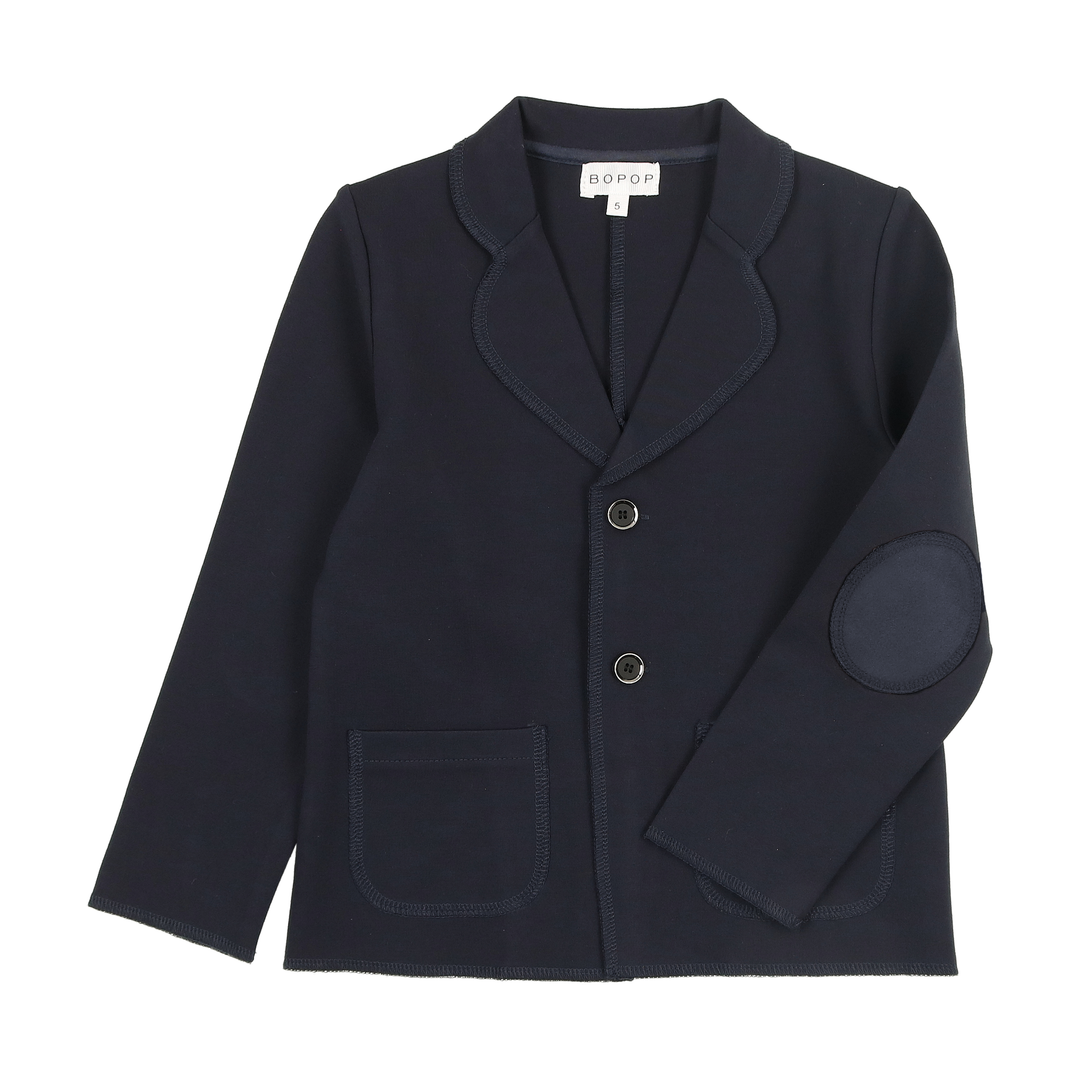 Bopop Navy Blazer with Navy Patches