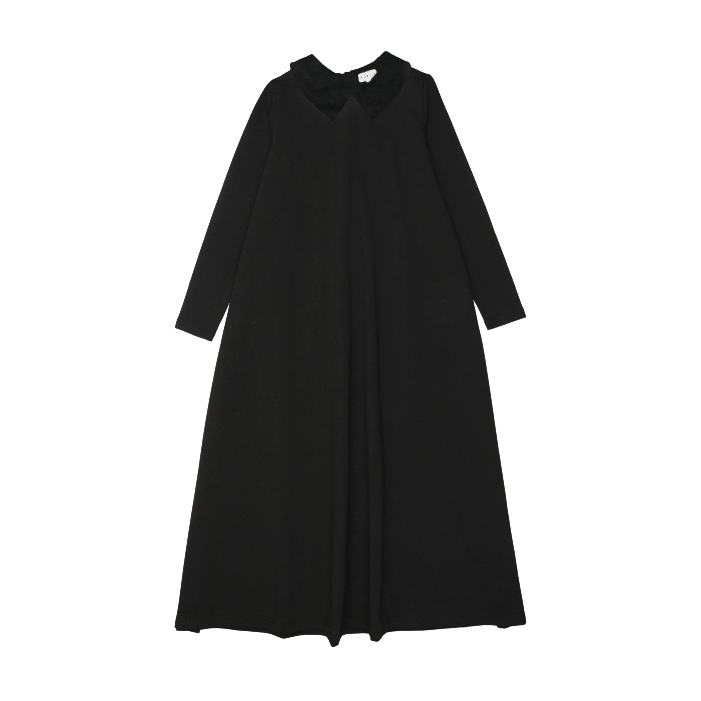 Bopop Velvet Collar Maxi Long
