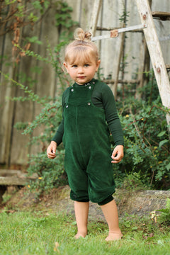 Toddler Green Velour Romper with Onesie by Ann of Nan