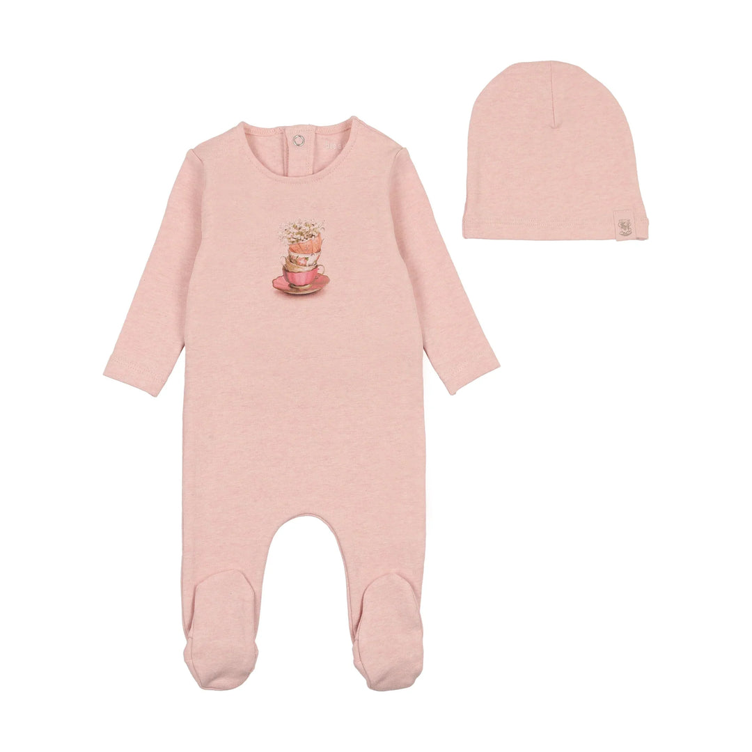 Bee & Dee Pina Colada Vintage Image Footie + Beanie