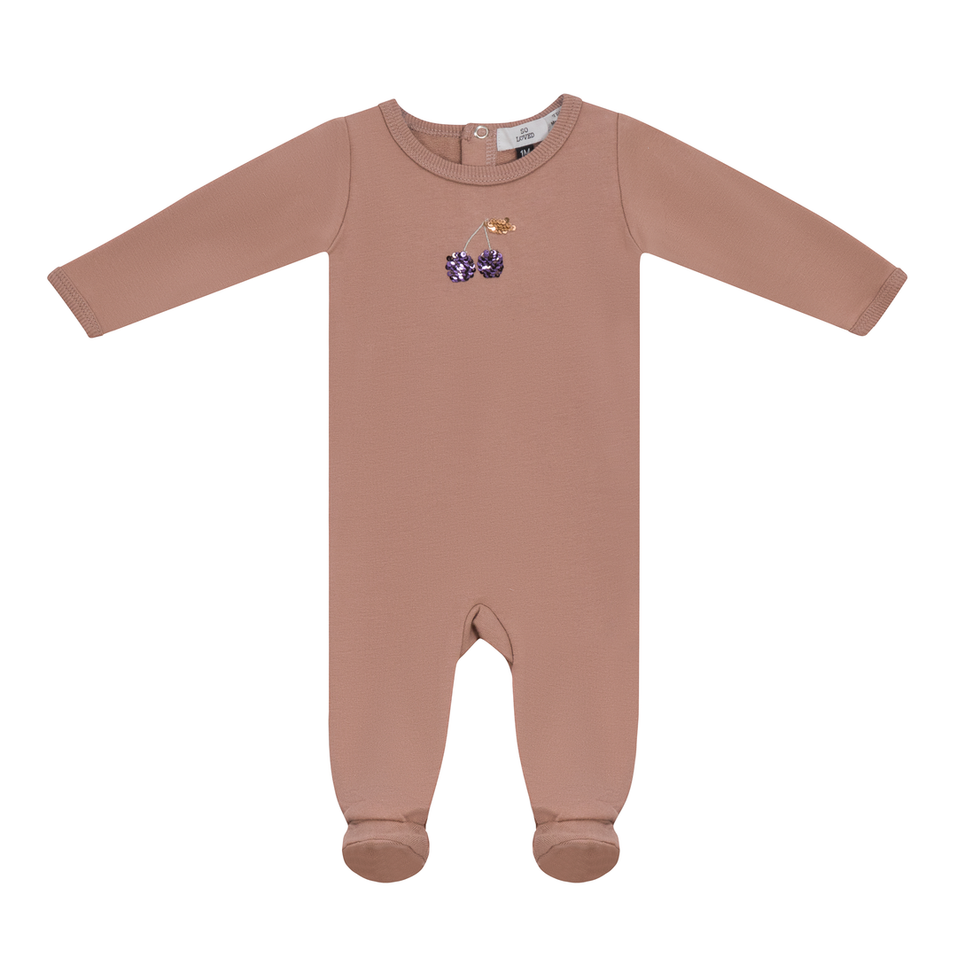 So Loved Blossom French Fleece Cherry Footie