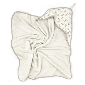 Floral print hooded bath towel