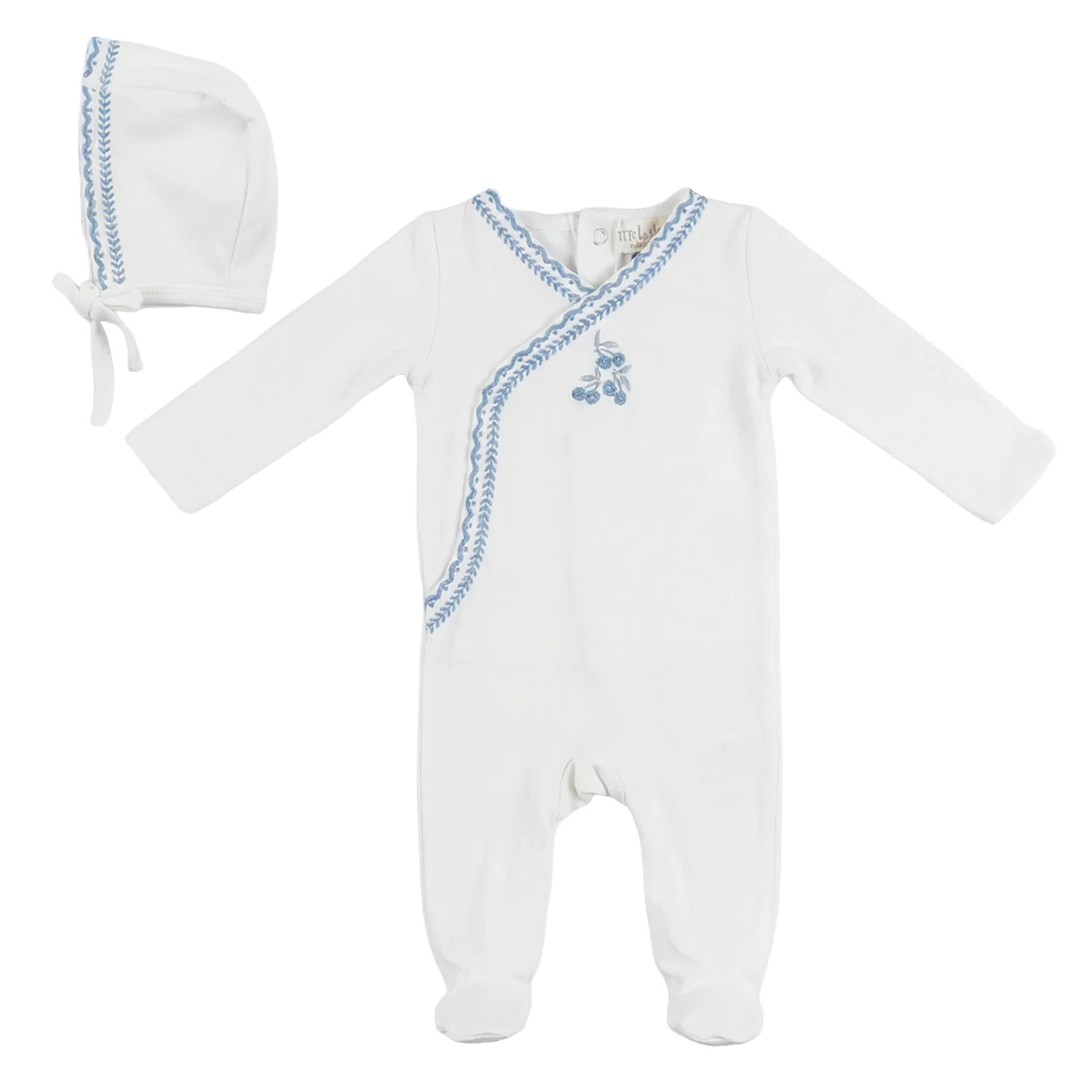 Bebe Bella - Baby Cotton Spandex Boys Wrap Layette With Cherries