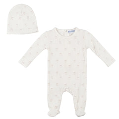 Whipped Cocoa - Baby Bow/Sail Boat Print Onesie and Hat