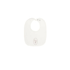 Ely's & Co Ivory Rosegold Velour Center Floral Bib
