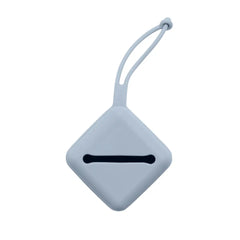 Dusty Blue with a black band on a white background