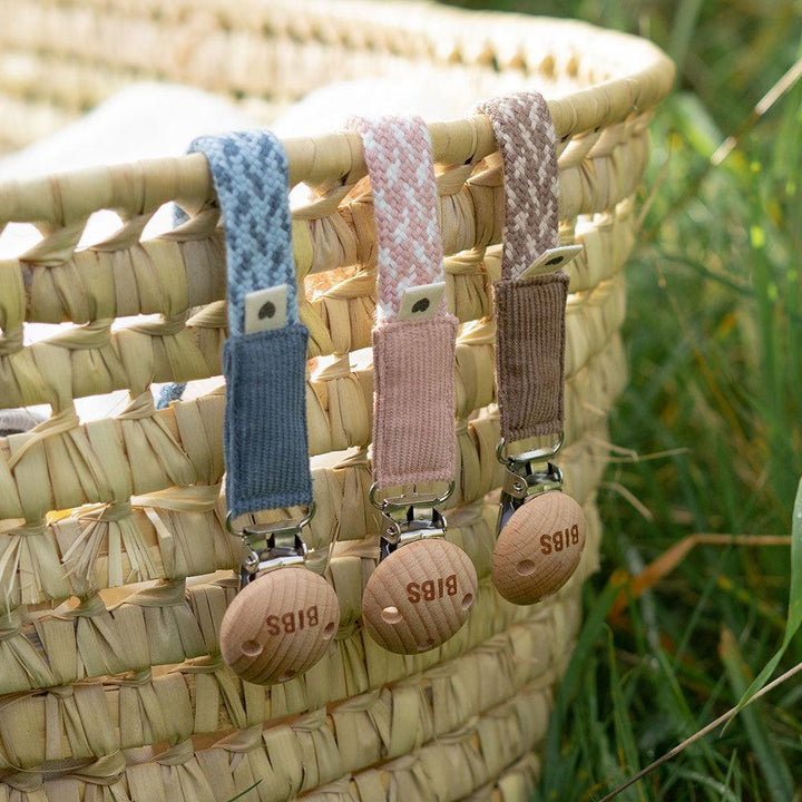 Bibs Pacifier Braided Clip