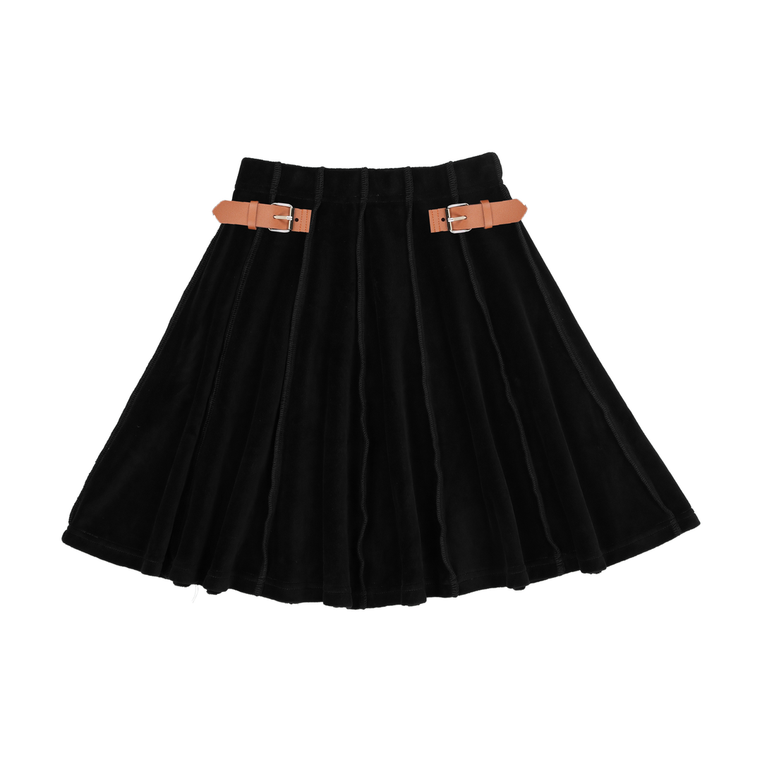 Bopop Black Buckle Skirt