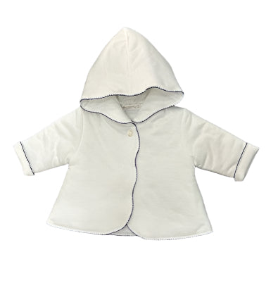 La Mascot White/Blue Picot Trim Jacket