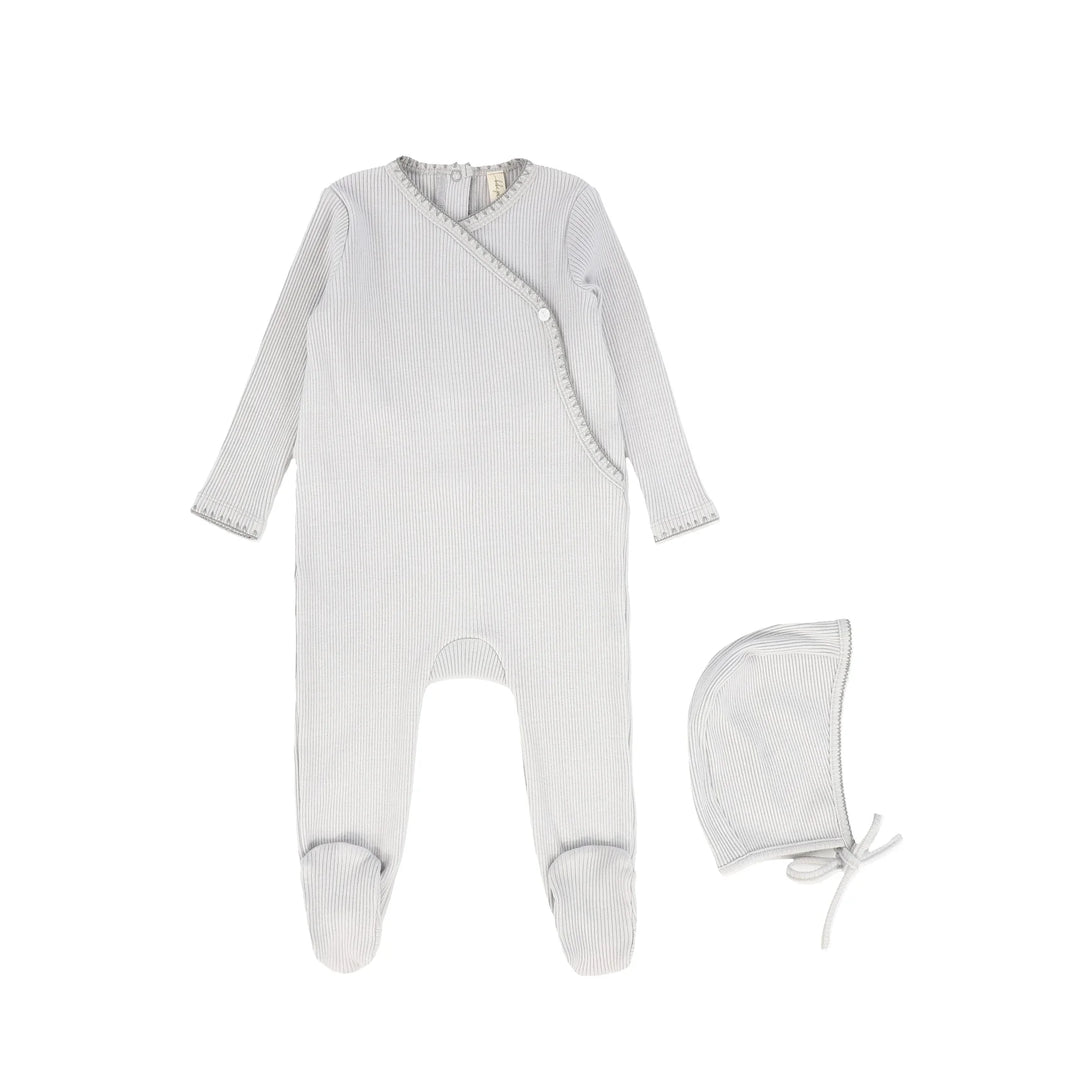 Bebe Jolee Blue Wrap Stitch Footie
