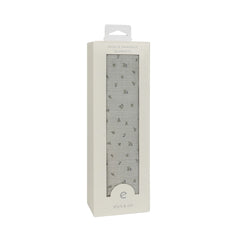 Ely’s & Co. – Ivory/Blue Floral Embroidered Collar Collection Muslin Swaddle