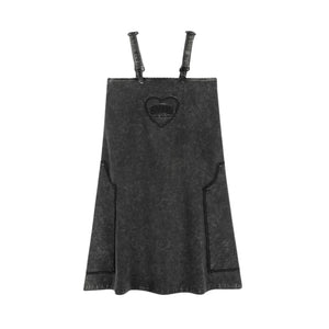 A front view of the Byke black wash patch knit jumper.