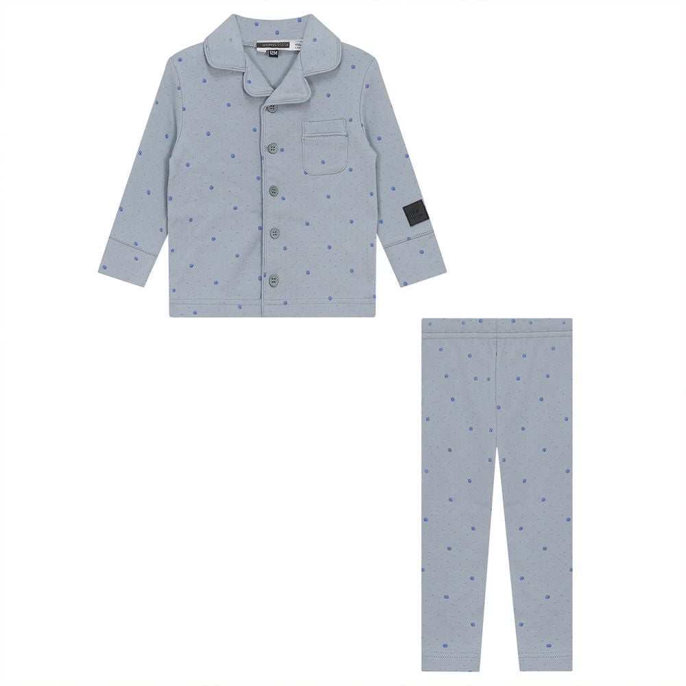 Whipped Cocoa Boys Dotted Print Pajamas