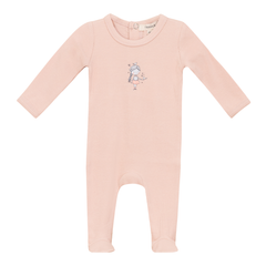 Fragile Light Mauve Rib Footie