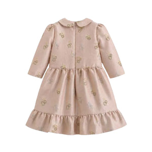 The clean back view of the C’era Una Volta Lylas long-sleeve dress.