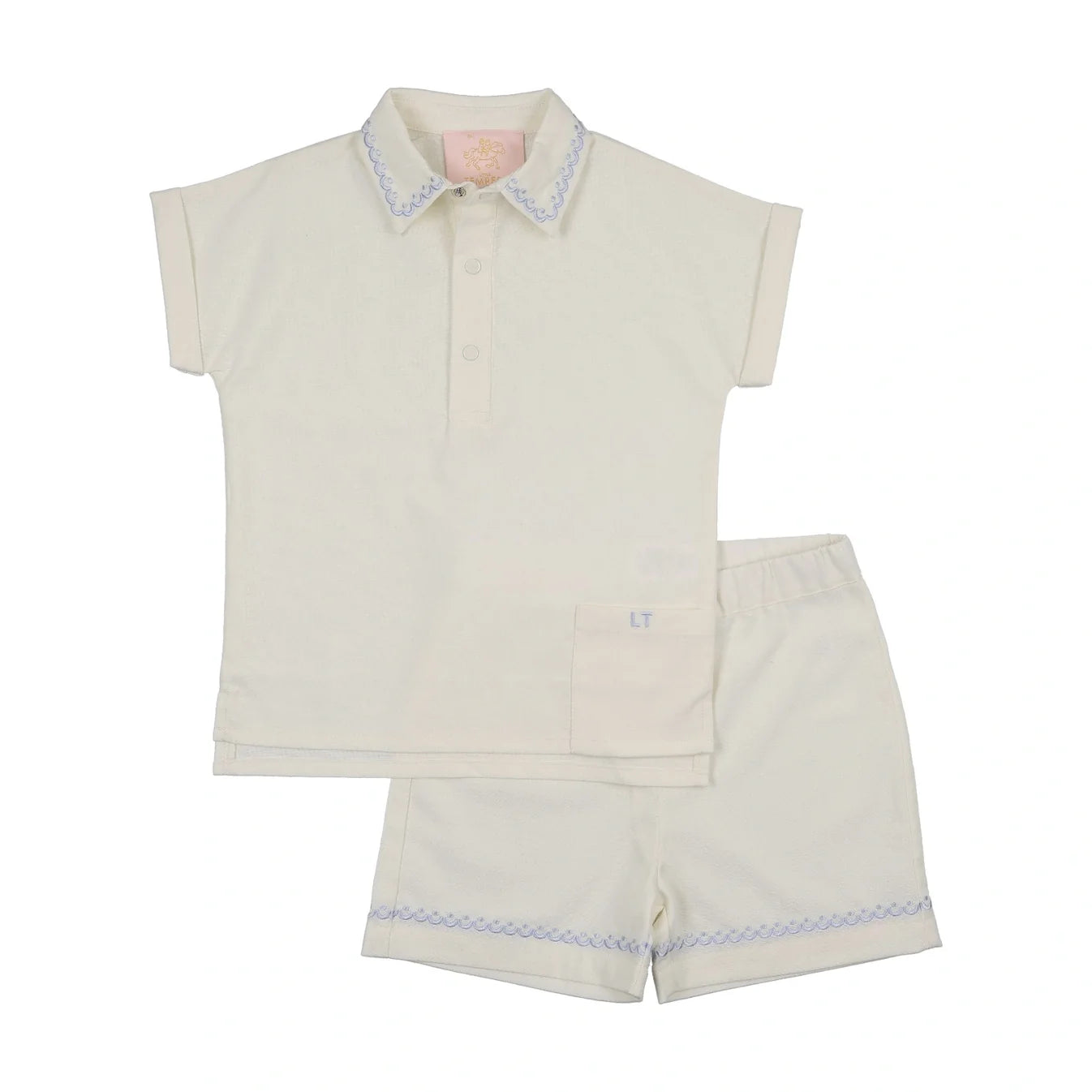 Little Tempest - Boys Ramie Embroidered Collar Shirt