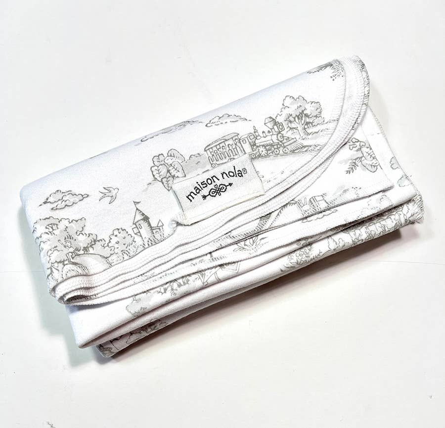 Maison Nola Baby - Grey Toile cotton knit swaddle