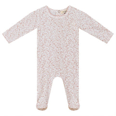 Fragile White/Misty Rose Vine Footie