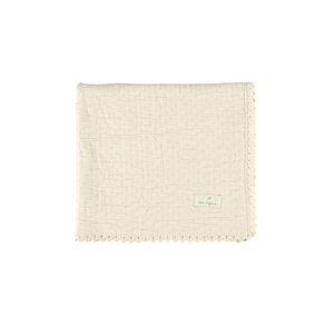 Bebe Organic Lumi Chenille Blanket – Soft Luxury Baby Blanket, Dusty Pink / Neutral