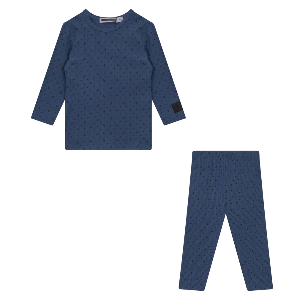 Whipped Cocoa Denim Ribbed Leaf Loungewear