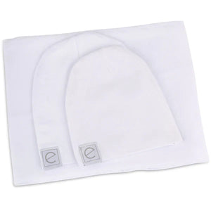 Ely's & Co White Swaddle and Beanie Gift Set