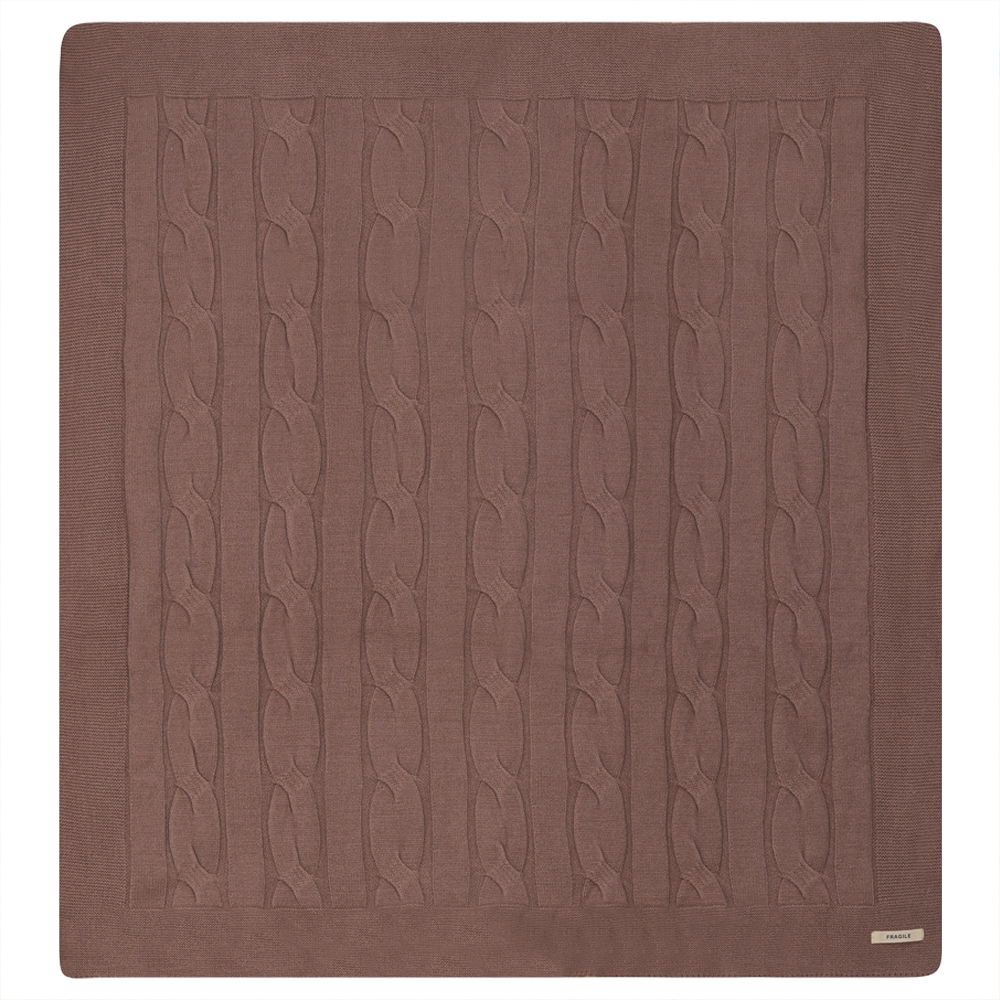Fragile Blossom Knit Cable Baby Blanket