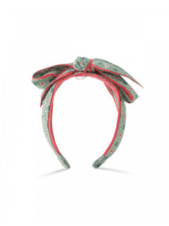 Headband With Big Bow And Contrast Tipping
