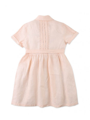 Baby Pink Pintuck Dress