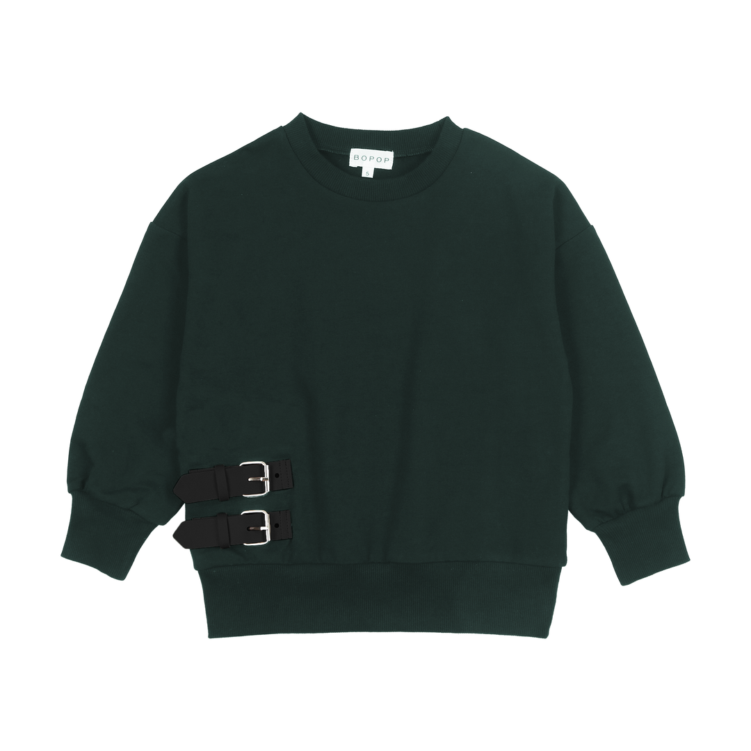 Bopop Green Buckle Sweatshirt