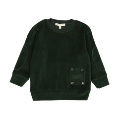 Ann of Nan Boys Green Velour Top