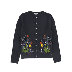 Bace Grey Embroidered Cardigan