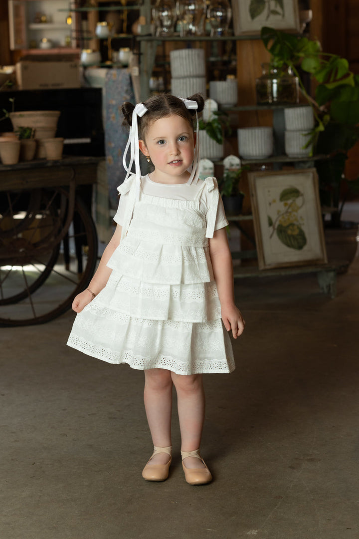 Mode Avant Tiered White Lace Jumper