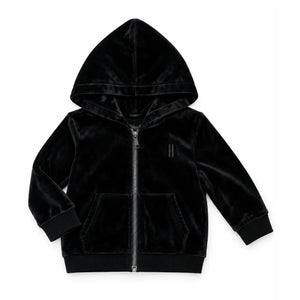A front view of the Ibis Outerwear unisex faux fur lined zip-up jacket.