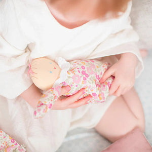 Alimrose Baby Asleep Awake Baby Doll 24cm – Reversible Plush Doll (Luxury Baby Gift & First Doll Keepsake)