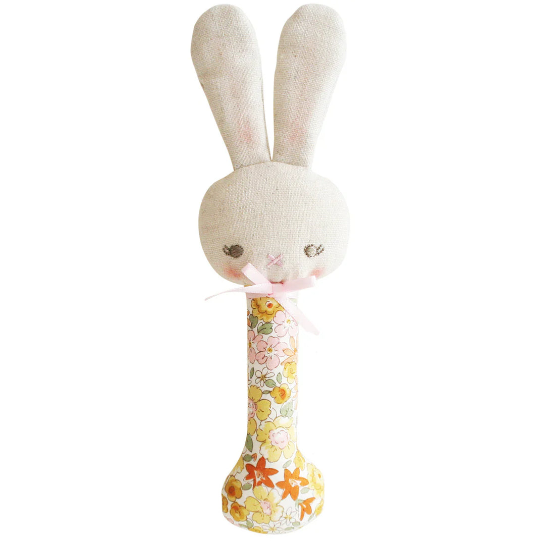 Alimrose Baby Bunny Stick Rattle Sweet Marigold