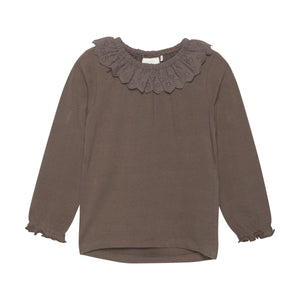 En Fant Collar ls Blouse Brown