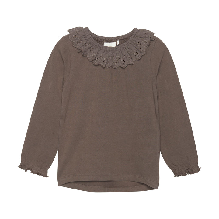 En Fant Collar ls Blouse Brown