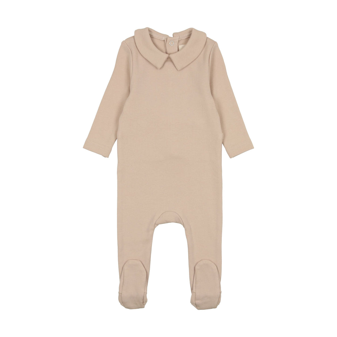 Mema Knits Taupe Boys Base Footie