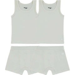 Noggi Boy White Cotton Bamboo 2 Sets