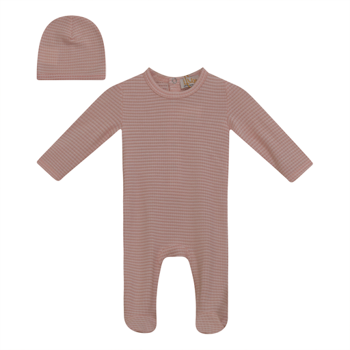 Lux (Gold) Light Pink Footie with Hat