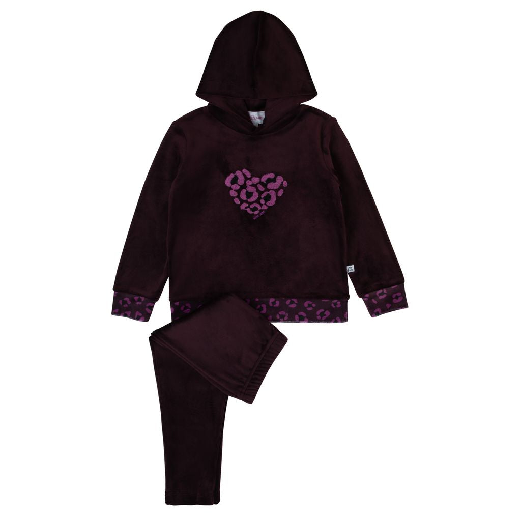 Miss Mini Girls Sherpa Hoodie Pajama